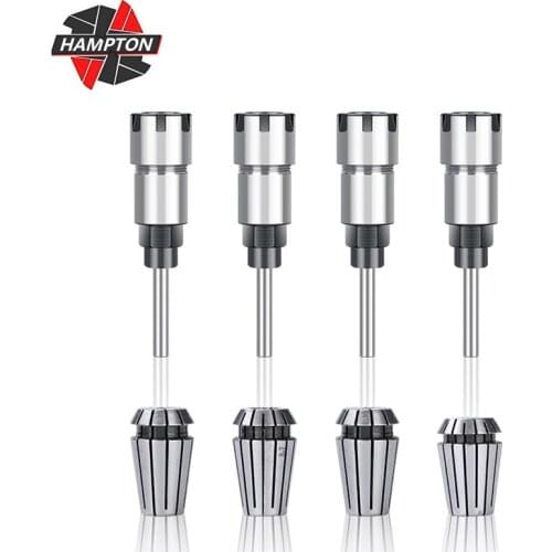 HAMPTON Tool Holder Collet 6.35mm Shank Router Bit Extension Rod with ER16 ER20 Collet Milling Cutter Extender Woodworking Tools