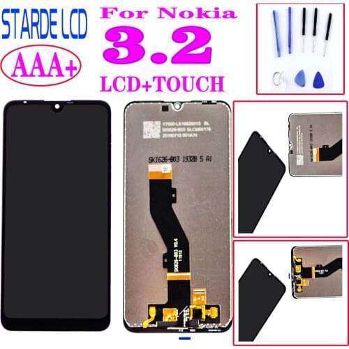 For Nokia 3.2 LCD Display Touch Screen Digitizer Panel Glass Assembly with Frame Replacment + Tools