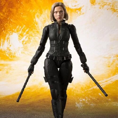 Marvel Movie Figure Black Widow 15 Cm Avengers Infinity War Pvc Movable Doll Toy Gift