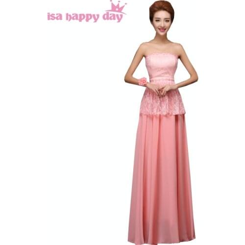 Bridesmaids robes bridesmaid girl womens summer strapless gown sleeveless long elegant bridal party dress for weddings H1880