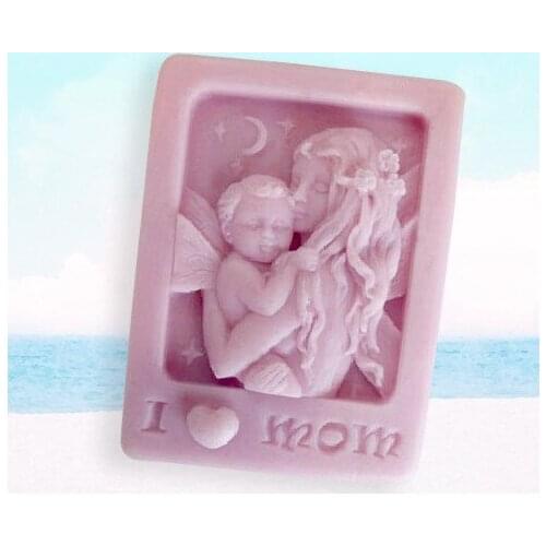 I Love Mom Craft Art Silicone Soap Mold Craft Molds DIY