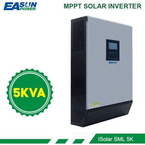 EASUN POWER 5KVA Solar Inverter 4000W 48V 230V Pure Sine Wave Hybrid Inverter Built-in 60A MPPT Solar Controller Battery Charger