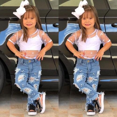 3Pieces Summer New Sweet Fashion Newborn Infant Baby Girls Kids Sunsuits T-shirt+Vest Tops+Long Pants Summer Stylish Outfit Sets