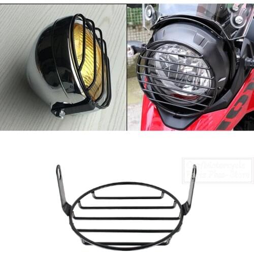 Motorcycle Headlamp Cover Mesh Cover Mask Vintage Refitting Headlight Protector Retro Grill Light Lamp Cover Headlamp Strip Net