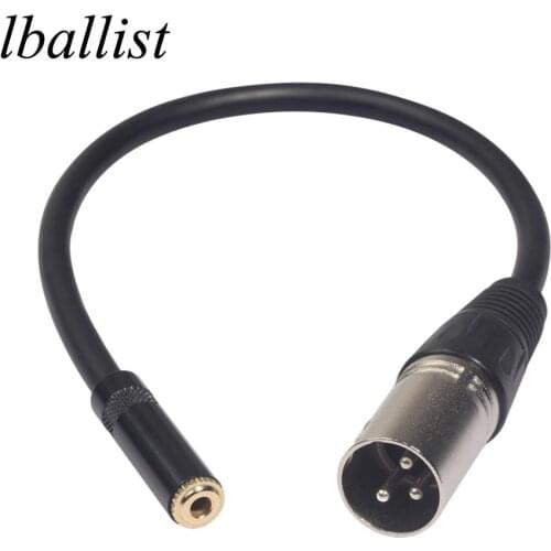 Lballist 30cm 3.5mm Stereo Female Jack to XLR Male OFC Audio Converter Cable Shielded