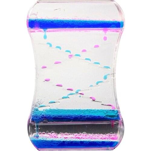 80% New Arrival 2021 Liquid Motion Bubble Drip Oil Hourglass Timer Clock Kids Toy Home Decor Gift