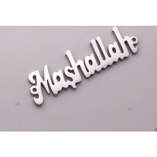 Mashallah stainless steel small Pendant islam muslim jewelry