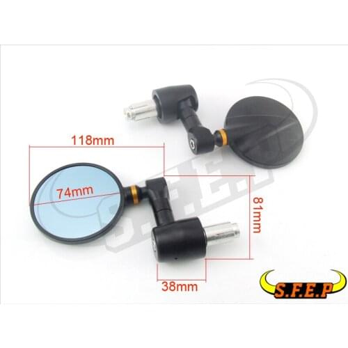 Motorcycle Universal CNC Aluminum Round Shape Handle Bar End Mirrors For BMW Kawasaki Honda KTM Yamaha Suzuki Ducati Aprilia