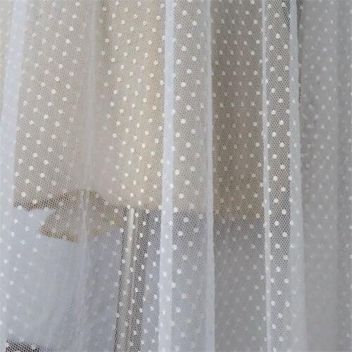 Soft Mesh Polka Dot Lace Fabric White Tulle netting Wedding Dress Fabric, Bridal Fabric Lace, Wedding veil fabric 3 Yards