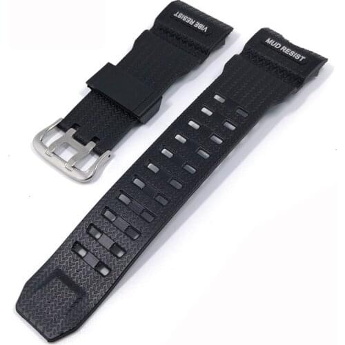 PU Rubber Watch Band Strap For Casio G-Shock GWG-1000GB GWG1000GB Bracelet Replacement Black Waterproof belt watch Accessories