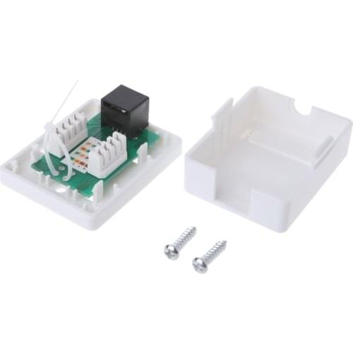 QX2B Cat6 RJ45 8P8C UTP Unshielded Single Port Desktop Mount Box