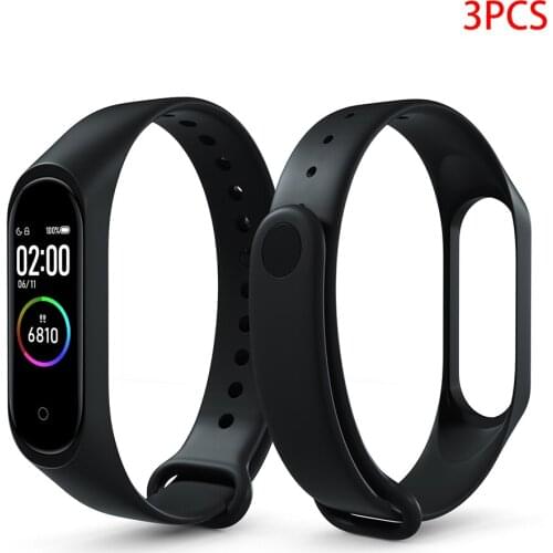 3 Pieces Replacement Strap for Xiaomi Mi 3 TPU Wristband Smart Wrist Strap Replace Accessories