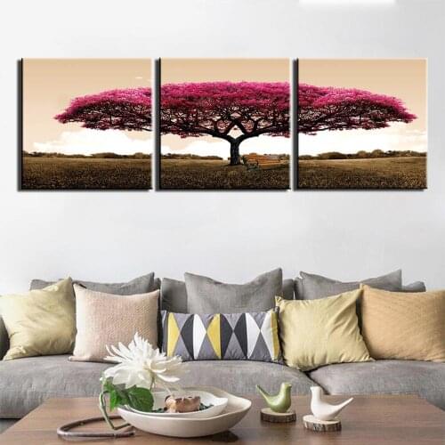 Modern Posters Canvas Art Prints 3 Pieces Canvas Painting Landscape tree Wall Pictures Home Living Room Wall Decor