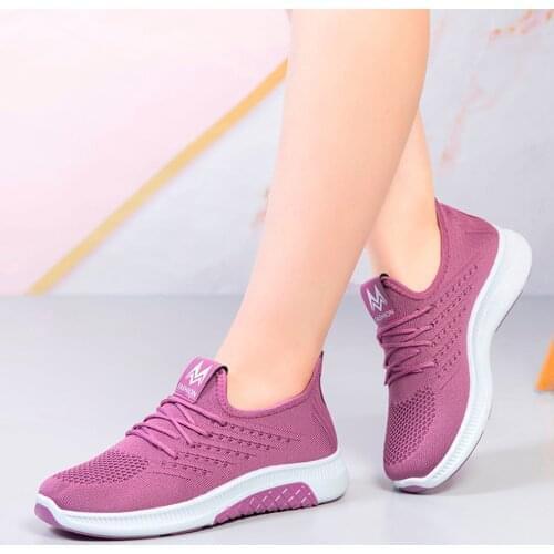 TELOTUNY Tennis female 2021 Womens Leisure Breathable Mesh Outdoor Fitness Running Sport Shoes Lace-Up Casual Walking Sneakers