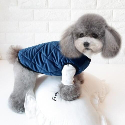 Vest Plus Velvet Fashion Warm Pet Clothes Autumn and Winter Small Puppy Clothes Dog Cotton Jacket for Small Size Dog Clothes