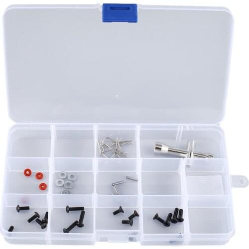 10-36 Compartment Slots Cells Portable Tool Box Electronic Parts Screw Beads Ring Jewelry Plastic Storage Box Container Holder