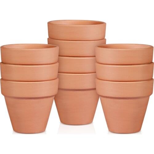 BESTOMZ 10Pcs Small Mini Terracotta Pot Clay Pottery Planter Flower Pots Succulent Nursery Pots Wedding Party Favor