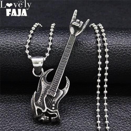 2021 Punk Skull Beth Heavy Metal Stainless Steel Charm Necklaces for Women/Men Chain Necklaces Jewelry Daft Punk NXS03