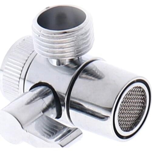 3-way Diverter Valve Faucet Connector Adapter Three Head Function Switch