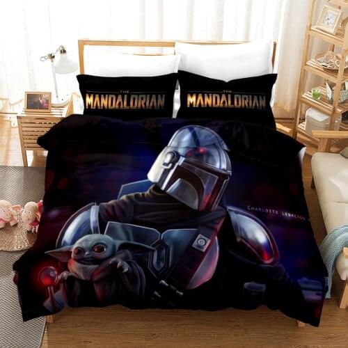 3D Star Wars Bedding Set Print Game Mandalorian Yoda Duvet Cover Sets King Queen Twin Size Dropshipping Boy Gift