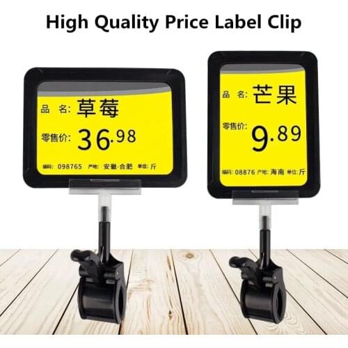 5 Pieces A5 Clip-on Style Price Paper Sign Holder Tag Display Supermarket POP Clips Rotating Frame