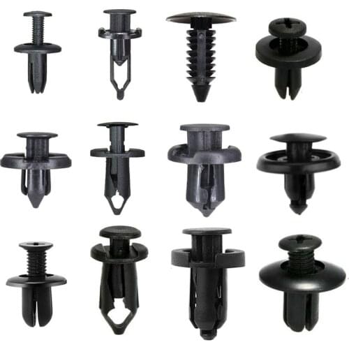 60Pcs 6 Size Auto Fastener Clips Mixed Car Clips Plastic Retainer Rivet Door Panel Fender Liner Mudguard Bumper Fender Trim Pin