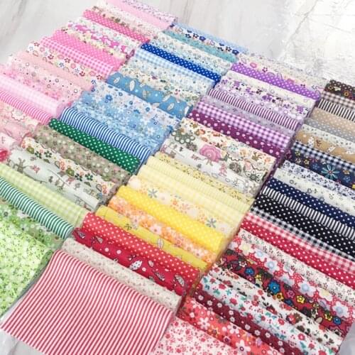 7Pcs/Lot 24x25cm Printed Cotton Fabric Cloth Sewing Quilting Fabrics for DIY Handmade Patchwork Needlework Sewing Accessories