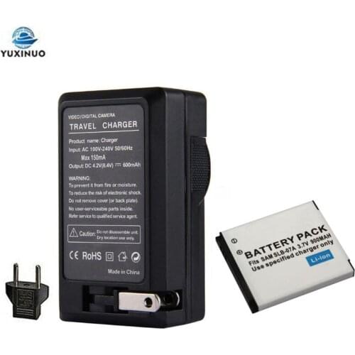900mAh SLB-07A SLB07A Digital Camera Battery + AC Charger For Samsung PL150 ST50 ST500 ST550 ST600 TL90 TL100 TL205 TL210 TL220