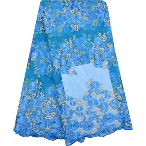 African Tulle Lace Fabric 2018 African French Lace Fabric High Quality With Stones Nigerian Embroidery Tulle French Lace F1167