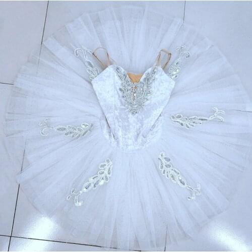 Professional Tutu White Women Pancake White Swan Ballet Tutus stage Performance pancake Tutu Ballet Costume Adults