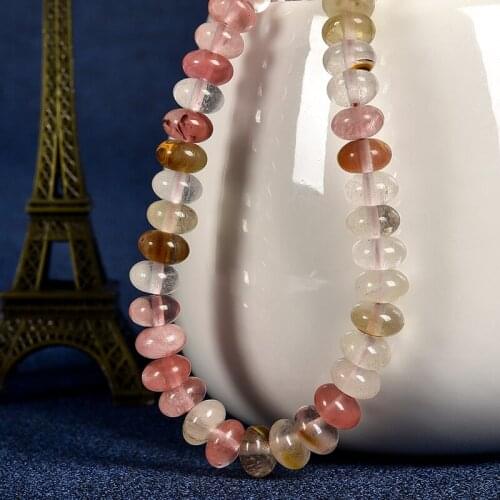The Stone Beads 5*8.5mm Watermelon Crystal Quartz beads Diy Pretty Necklace 15inch For your Daughter Girls Loose Beads H234