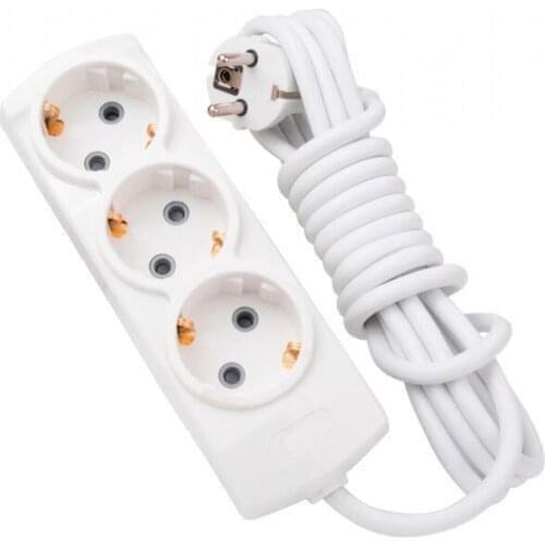 Bronze 3 Mt 3'lü Socket Grounded Extension Cable