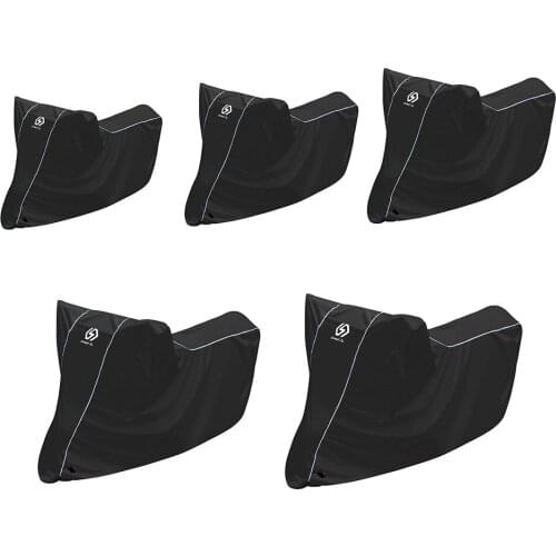 Motorcycle Cover All Season Outdoor Waterproof Sun Dust Cover w/ Lock Hole Black Waterproof Covers Motors Dust Rain