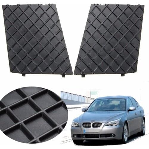 Black front bumper lower grille trim cover is on the left, and the right is the replacement parts for E60 E61 M exterior parts