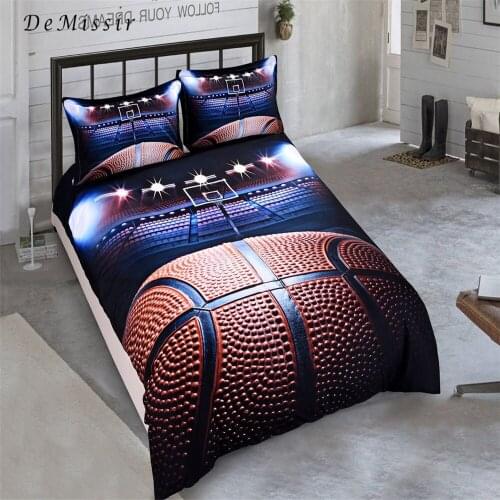 DeMissir HD 3D Basketball European Twin Full Queen King Sanding Duvet Cover Set 2/3Pcs Set Bedding Sets housse de couette