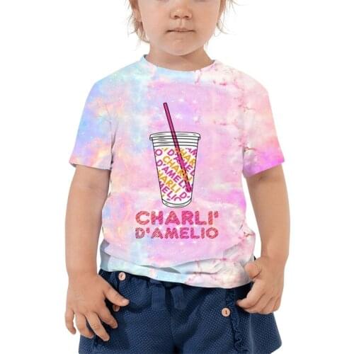 Kids Charli Damelio 3D Print T Shirts for Girls Boys Tshirts Summer Children T-shirts Toddler Tops Baby Tee Infantil Camiseta
