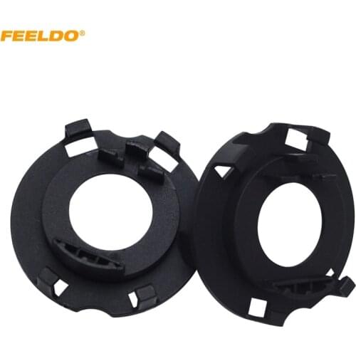 FEELDO 2Pcs H7 LED Headlight Bulb Retainers Holder for Hyundai Mistra New Tucson KIA Carnival H7 Bulb Base Adapter #5547