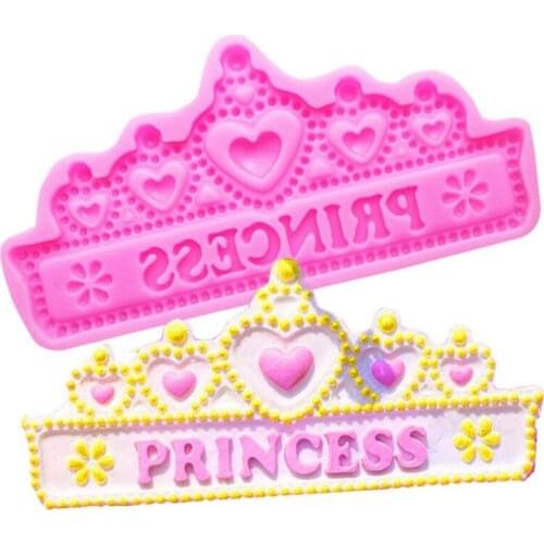 Silicone 3D Crown Shape Happy Birthday Mold For Ice Jelly Chocolate Mold Birthday Cake Decorating Tool Mould