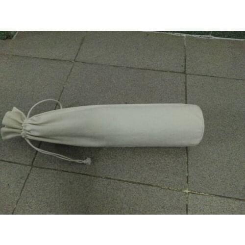 CBRL cotton canvas small drawstring bag diameter 8cm*35cm height gift bag with custom 1 color logo and free shipping by DHL