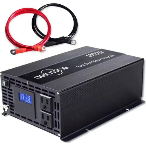 Solar Panel Power Inverter 1000W Pure Sine Wave Inverter 12V/24V/36V/48V DC to 100V/120V/220V/230V/240V AC Converter Transformer