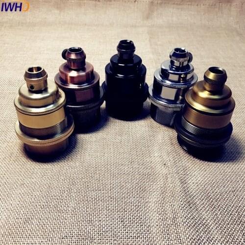 IWHD Retro Vintage E27 Socket Lampholder Douille E27 Lamp Holder For Loft Industrial Pendant Light