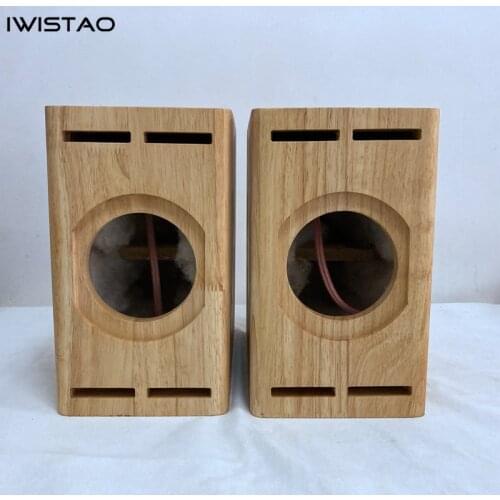 IWISTAO Empty Cabinet Solid Wood 1 Pair for 4 PAPER FULL RANGE Tang Band W4-1320SJ Customized Hole Tube Amplifier