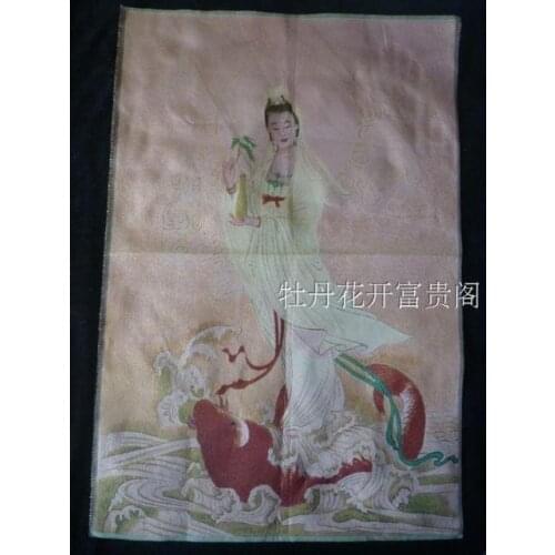Chinese Antique collection the Thangka embroidery Goddess of mercy diagram /1