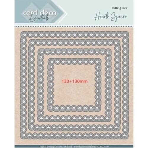 Heart square Metal cutting dies and stamp cut die mold card Scrapbook paper craft knife mould blade punch stencils