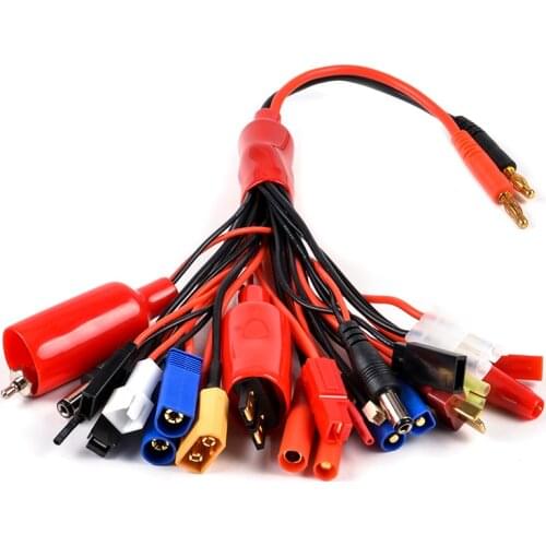 Multifunctional Lipo Battery 19IN1 19 in 1 Multi Charger Plug Convert Cable Transfer Line RC Accessories For IMAX B6 Charger
