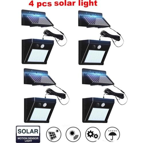 30 LED Solar Lamp Motion Sensor Wall lamp garden street light outdoor waterproof Emergency night lightoptional seperable panel i