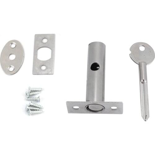 Stainless Steel Pipe Tube Lock Invisible Pipe Well Lock Locker For Fireproof Door Escape Aisle Locks Concealed Door Hardware