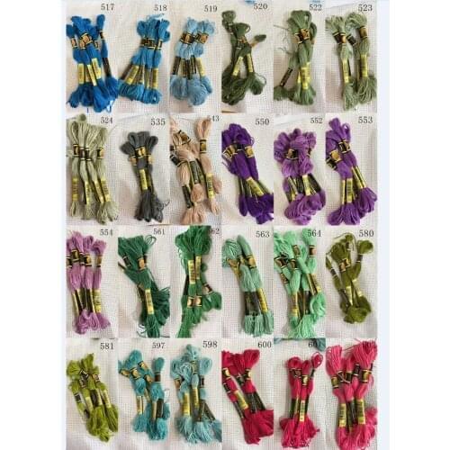 Oneroom ,DMC893-926 Multi-color 10Pcs/lot two labels Thread Cross Stitch Cotton Sewing Skeins Embroidery Thread Floss Kits 5