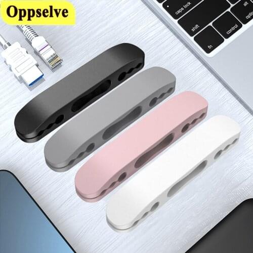 Cable Organizer Silicone Cable Winder Desktop Tidy Management Clip Cord Holder for Office Desktop Mouse keyboard Headphone Wire