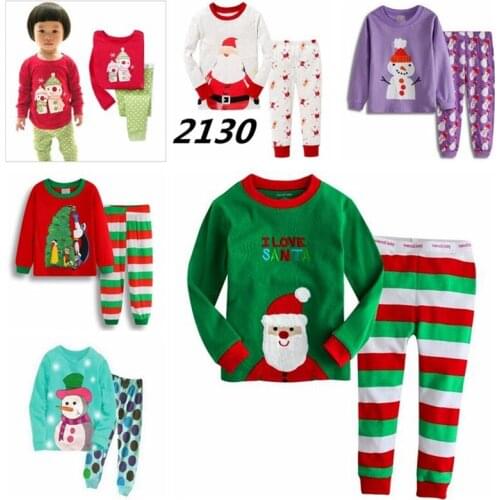 New Spring/Autumn Kids Pajama Sets High Quality Christmas Pajamas 2-7Yrs Baby Boys Girls Clothes Cartoon Children Clothing Sets